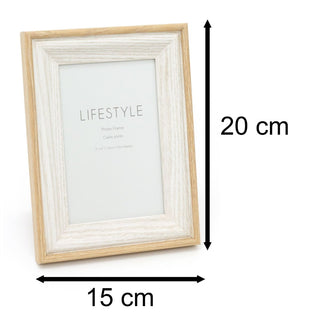 Beautiful 6x4 Natural Edge Photo Frame | Freestanding Single Aperture 4x6 Picture Frame | White Picture Frame Tabletop Photo Frame 6x4