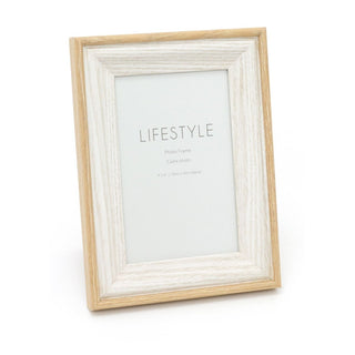 Beautiful 6x4 Natural Edge Photo Frame | Freestanding Single Aperture 4x6 Picture Frame | White Picture Frame Tabletop Photo Frame 6x4