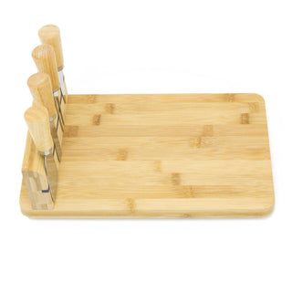Beautiful Cheese Board with Knives Set | Cheese Platter Knife Set | Wooden Serving Platter Set | Charcuterie Platter and Serving Meat Board | 30x20x9 cm