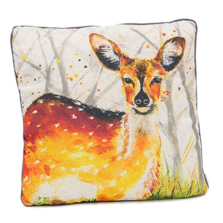 Beautiful Deer Scatter Cushion | Fabric Filled Sofa Cushion | Bed Throw Pillow With Cover - 45cm