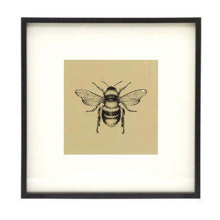 Set Of 2 Bee Pictures For Walls | 2 Piece Bee Wall Art Framed Bee Prints | Pack Of Two Bee Decorations Framed Wall Art