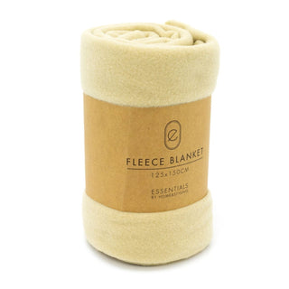 Beige Snug Throw Fleece Blanket | Super Soft Winter Fleece Plaid Throw Blanket | Sofa Blanket Throw Plush Bed Blanket 125 x 150cm