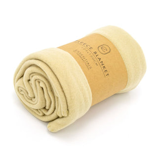 Beige Snug Throw Fleece Blanket | Super Soft Winter Fleece Plaid Throw Blanket | Sofa Blanket Throw Plush Bed Blanket 125 x 150cm