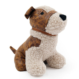 Benny Jack Russell Doorstop | Novelty Faux Leather Dog Shaped Door Stop - 23cm