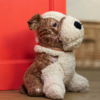 Benny Jack Russell Doorstop | Novelty Faux Leather Dog Shaped Door Stop - 23cm