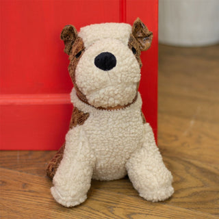 Benny Jack Russell Doorstop | Novelty Faux Leather Dog Shaped Door Stop - 23cm
