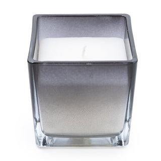 Bergamot and Oud Scented Candle, 10cm Black Ombre Glass Jar with Candle