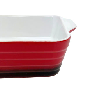 Medium Red Ombre Stoneware Baking Dish, 24x18x6.5cm Casserole Dish - 1.2L