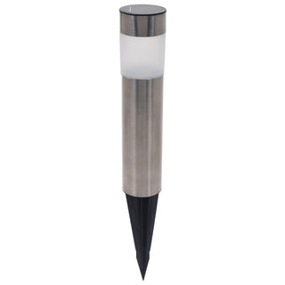 Set Of Silver LED Solar Garden Stake Light | Decorative Outdoor Pathway Light