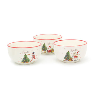 Ceramic Christmas Snack Nibbles Bowl | Festive Serving Dish Christmas Serving Bowl | Xmas Bowls - Design Varies One Supplied