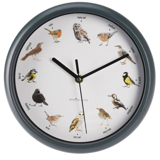 Birdsong Wall Clock with 12 Bird Designs and Hourly Chirps | Bird Clock - 25cm