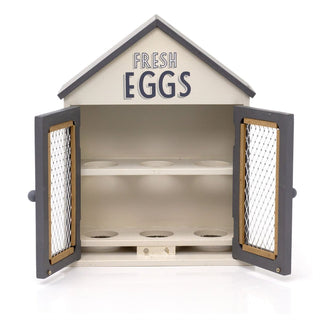 Bistro Cafe Wooden Egg House Egg Holder | Kitchen Egg Rack House For Six Eggs