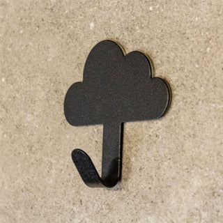 Black Cloud Wall Hook Self - Adhesive Mini Hooks for Children's Bedroom - 7cm