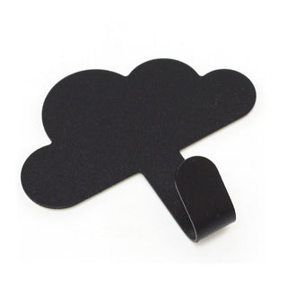 Black Cloud Wall Hook Self - Adhesive Mini Hooks for Children's Bedroom - 7cm