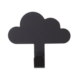 Black Cloud Wall Hook Self - Adhesive Mini Hooks for Children's Bedroom - 7cm