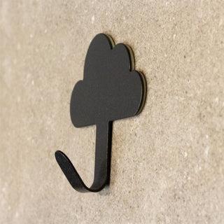 Black Cloud Wall Hook Self - Adhesive Mini Hooks for Children's Bedroom - 7cm