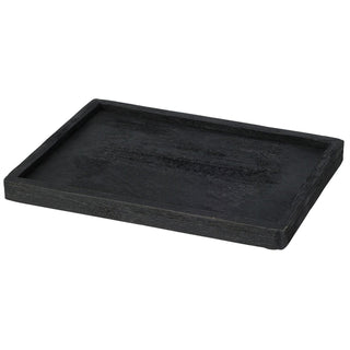 Black Mango Wood Tray, 23x17cm Wooden Candle Trinket Tray, Decorative Dish