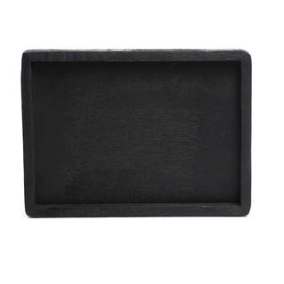 Black Mango Wood Tray, 23x17cm Wooden Candle Trinket Tray, Decorative Dish