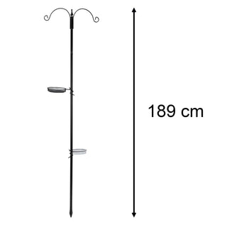 Black Metal Bird Feeders Hanging Station | Bird Feeder Pole Bird Water Feeder Hanging Bird Feeders | Bird Seed Feeder Bird Bath
