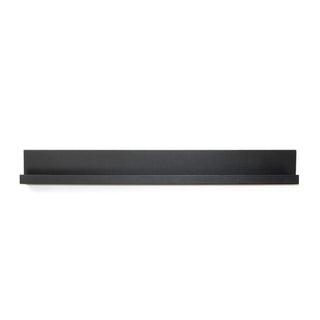 Black Wall Shelf | Floating Spice Rack Ornament & Photo Display Shelf - 58cm