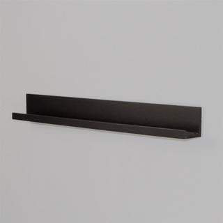 Black Wall Shelf | Floating Spice Rack Ornament & Photo Display Shelf - 58cm