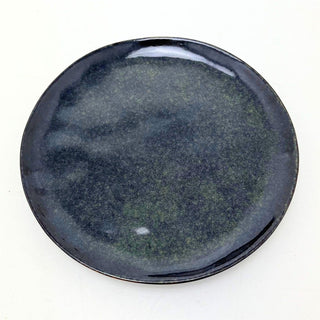 Blue Brown Stoneware Side Plate, 20cm Rustic Reactive Glaze Ceramic Plate