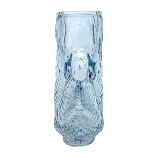Blue Glass Fish Jug, 20cm Coloured Glass Pitcher Vase Nautical Fish Ornament
