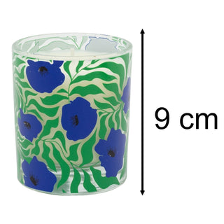 Blue Poppies Sweet Pea Scented Candle, 9cm Botanical Floral Fragrance Candle