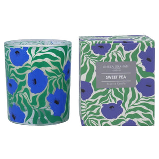 Blue Poppies Sweet Pea Scented Candle, 9cm Botanical Floral Fragrance Candle
