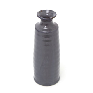 Blue Reactive Bottle Vase 22.8cm | Decorative Ceramic Stoneware for Flowers