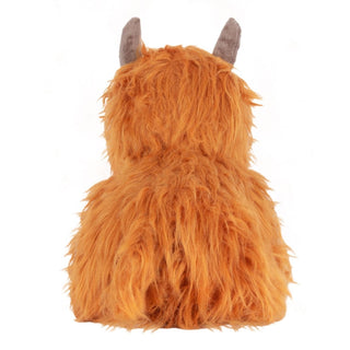 Bonnie Highland Cow Doorstop | Shaggy Orange Fabric Highland Cow Door Stop 24cm