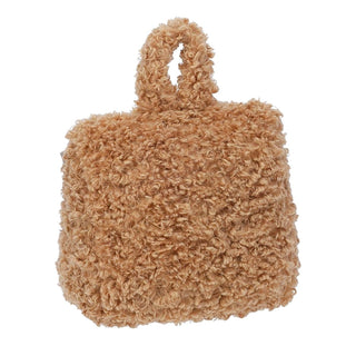 Boucle Door Stop, 1kg Fabric Doorstop with Handle, 15cm Floor Door Stopper
