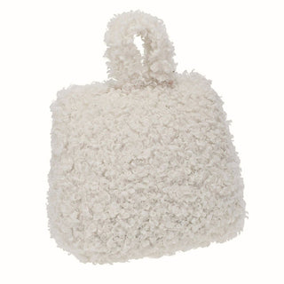 Boucle Door Stop, 1kg Fabric Doorstop with Handle, 15cm Floor Door Stopper