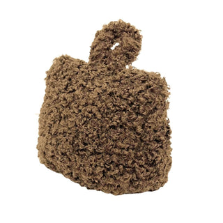 Boucle Door Stop, 1kg Fabric Doorstop with Handle, 15cm Floor Door Stopper