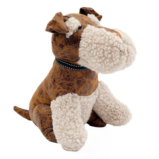 Bryn Welsh Terrier Doorstop | Novelty Faux Leather Dog Shaped Door Stop - 22cm