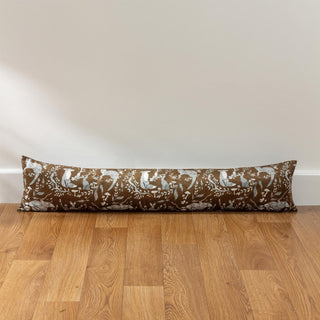 Buckthorn Amber Fabric Draught Excluder | Forest Animals Velvet Draft Excluder