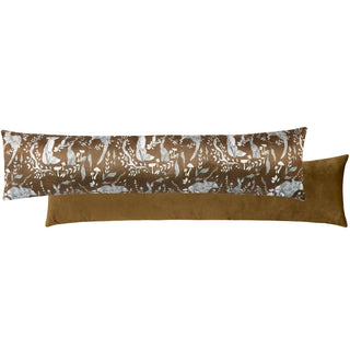 Buckthorn Amber Fabric Draught Excluder | Forest Animals Velvet Draft Excluder