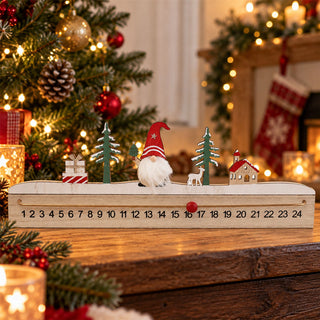 Reusable Christmas Advent Countdown Ruler, 39.5cm Sliding Marker Calendar