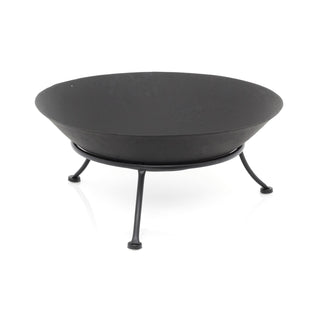 57cm Cast Iron Fire Pit Round Fire Bowl | Brazier Fire Pit Wood Charcoal Patio Heater | Outdoor Log Burner Camping Fire Pit