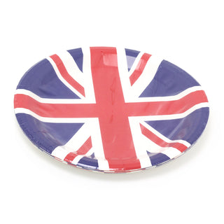 Pack Of 8 Union Jack Party Plates | Set Of 8 Great Britain Union Jack Paper Plates | Queens Platinum Jubilee Party Plates