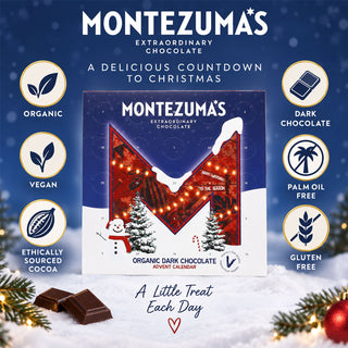 Montezuma Dark Chocolate Christmas Advent Calendar, Organic Vegan 25 Shapes