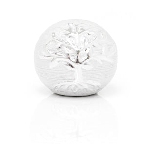 Silver Ceramic Tree Of Life Ornament | Decorative Tree Of Life Ornamental Sphere | Modern Ceramic Tree Of Life Ball