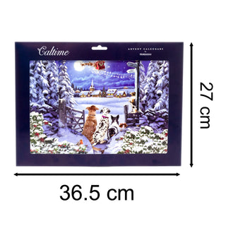 3D Christmas Advent Calendar Waiting For Santa | Dogs Picture Advent Calendar