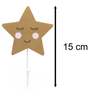 Childrens Decorative Wall Hook | Childs Bedroom Nursery Novelty Wall Hook - Star