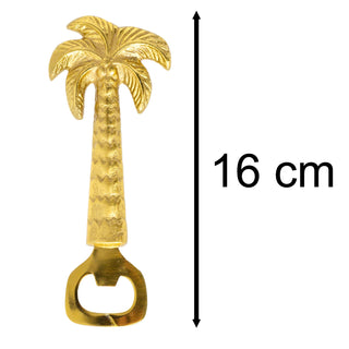 Tropical Palm Tree Gold Metal Bottle Opener | Novelty Crown Cap Bottle Opener
