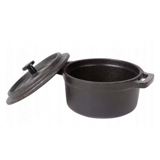 Cast Iron Mini Casserole Dish with Lid | Black Cocotte Terrine Pot – 10cm