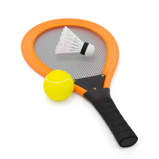 2 Player Soft Tennis Set With Soft Ball And Shuttlecock | Outdoor Beach Toy Tennis Rackets For Kids To Play Tennis or Badminton | Kids Garden Toys