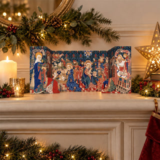 Traditional Nativity Tapestry 3D Christmas Advent Calendar, 24 Doors