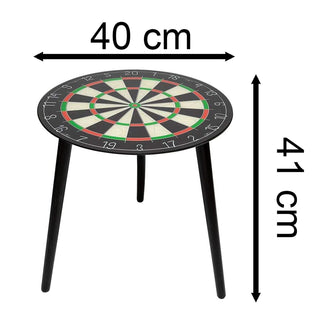 Dartboard Table | Glass Side Table Perfect Darts Gift for Home Bar, Man Cave