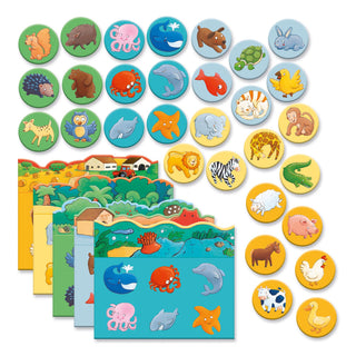 Djeco DJ08120 Lotto Game - Animals: Fun Picture Matching Game for Kids 30 Pieces